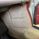 Custom Vintage Porsche Interior repair headliner and seats dash red and tan